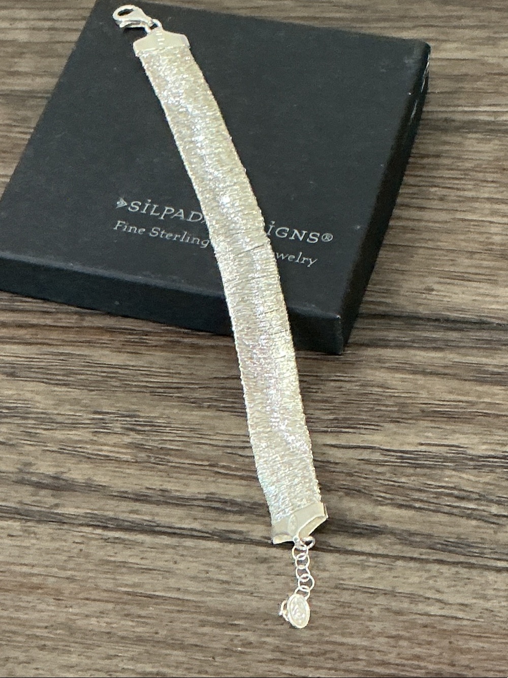 Silpada Sterling Silver Wrapped Bracelet - Shimmery Silver Women's Jewelry